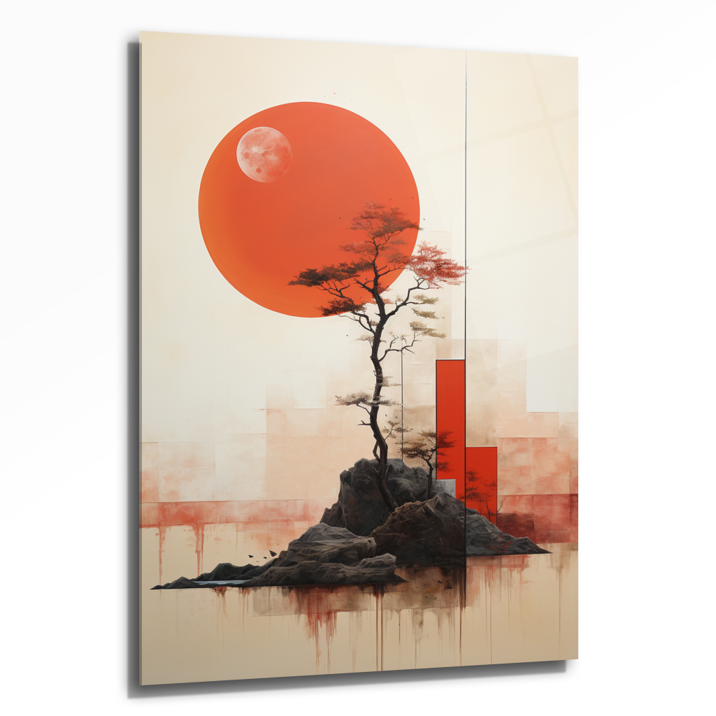 DEKORATİF DİKEY CAM TABLO - TT0004