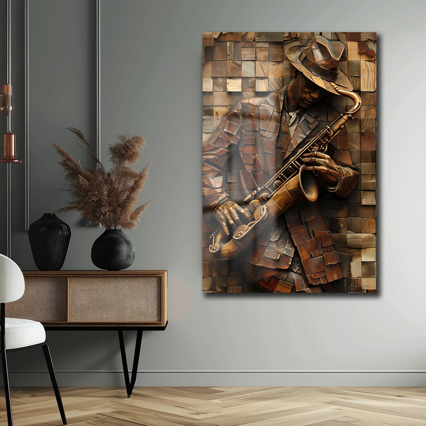 DEKORATİF DİKEY CAM TABLO - TT1464