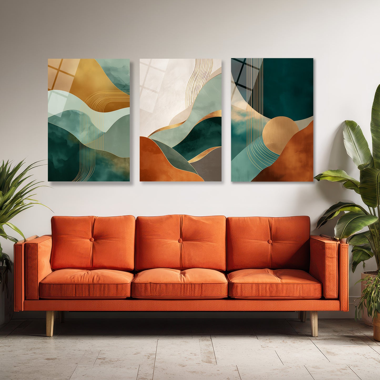 ÜÇLÜ DİKEY CAM TABLO SETİ - TT4091