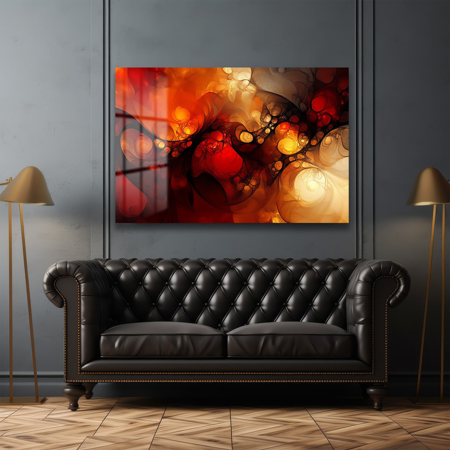 DEKORATİF YATAY CAM TABLO - TT2196