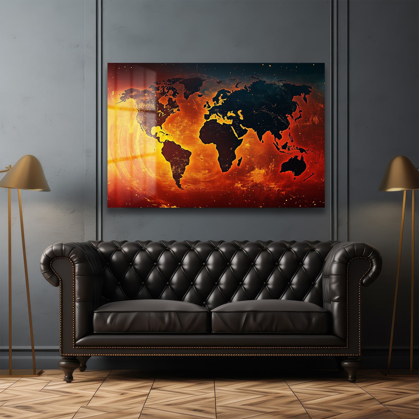 DEKORATİF YATAY CAM TABLO - TT2215