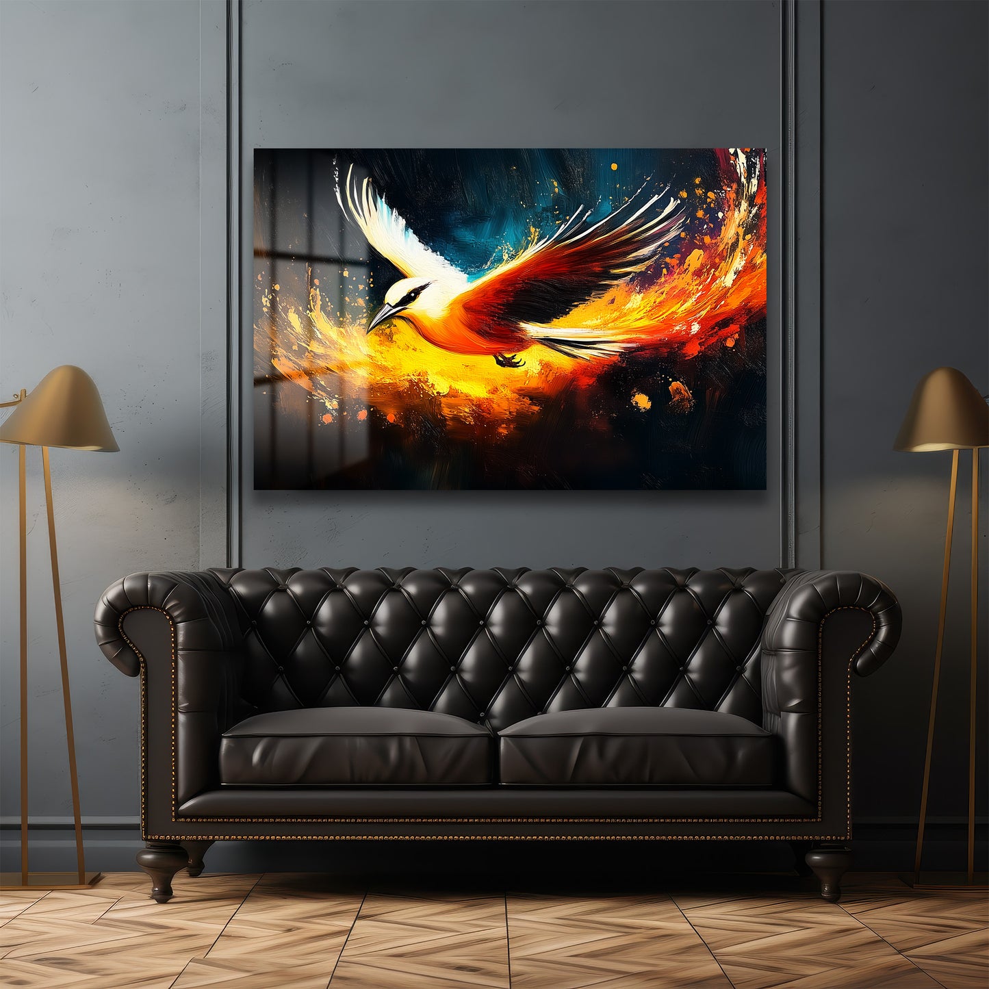 DEKORATİF YATAY CAM TABLO - TT2183