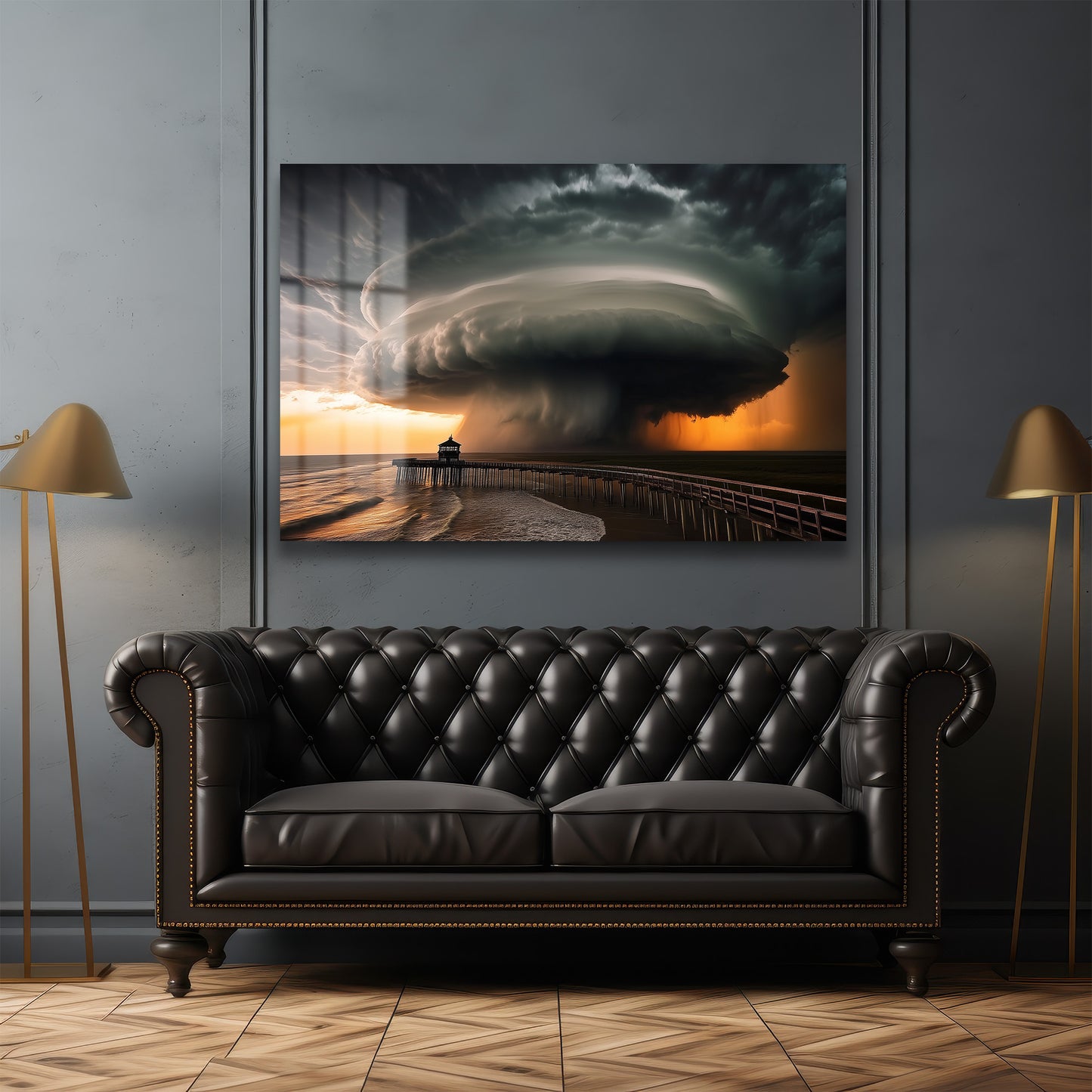 DEKORATİF YATAY CAM TABLO - TT2221