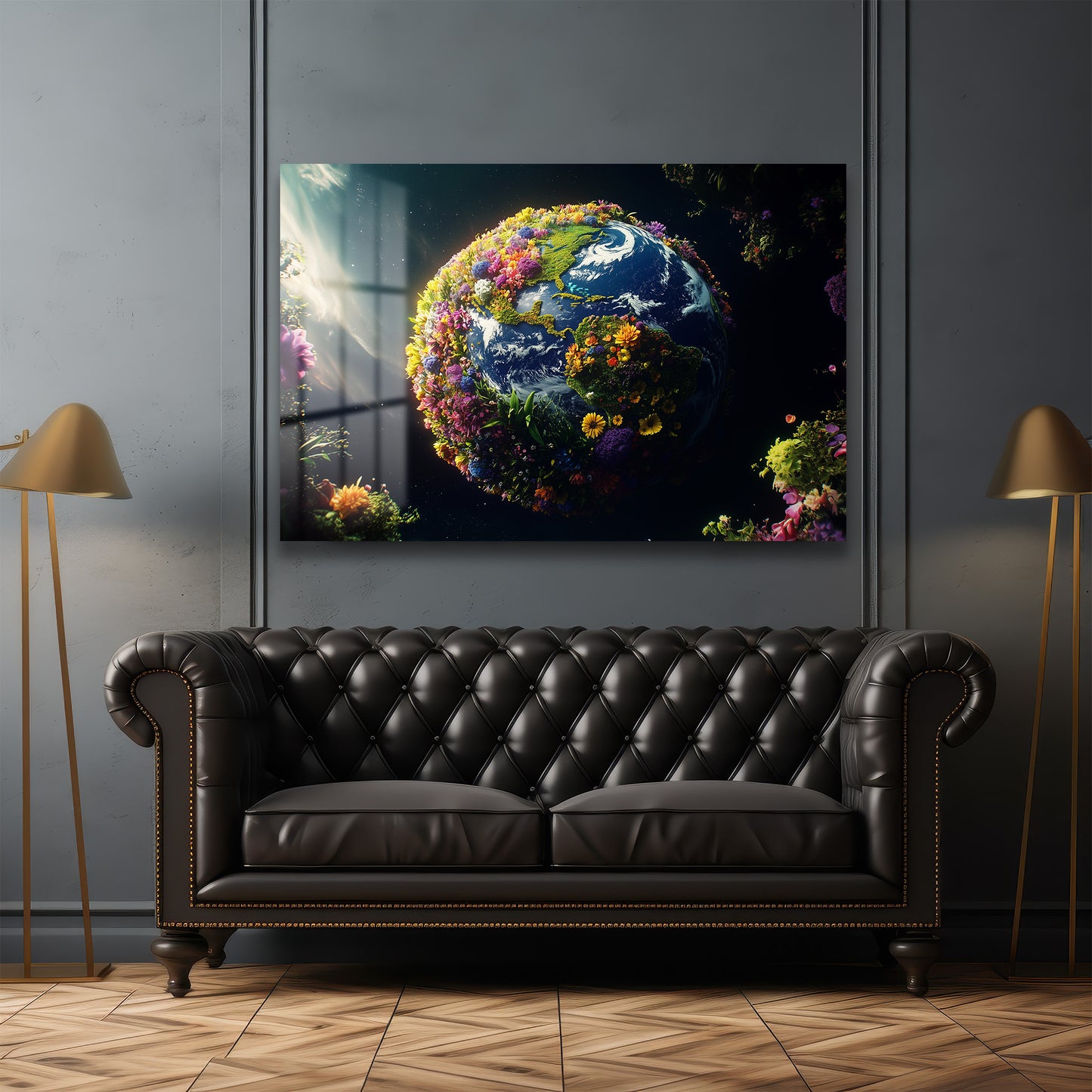 DEKORATİF YATAY CAM TABLO - TT2199