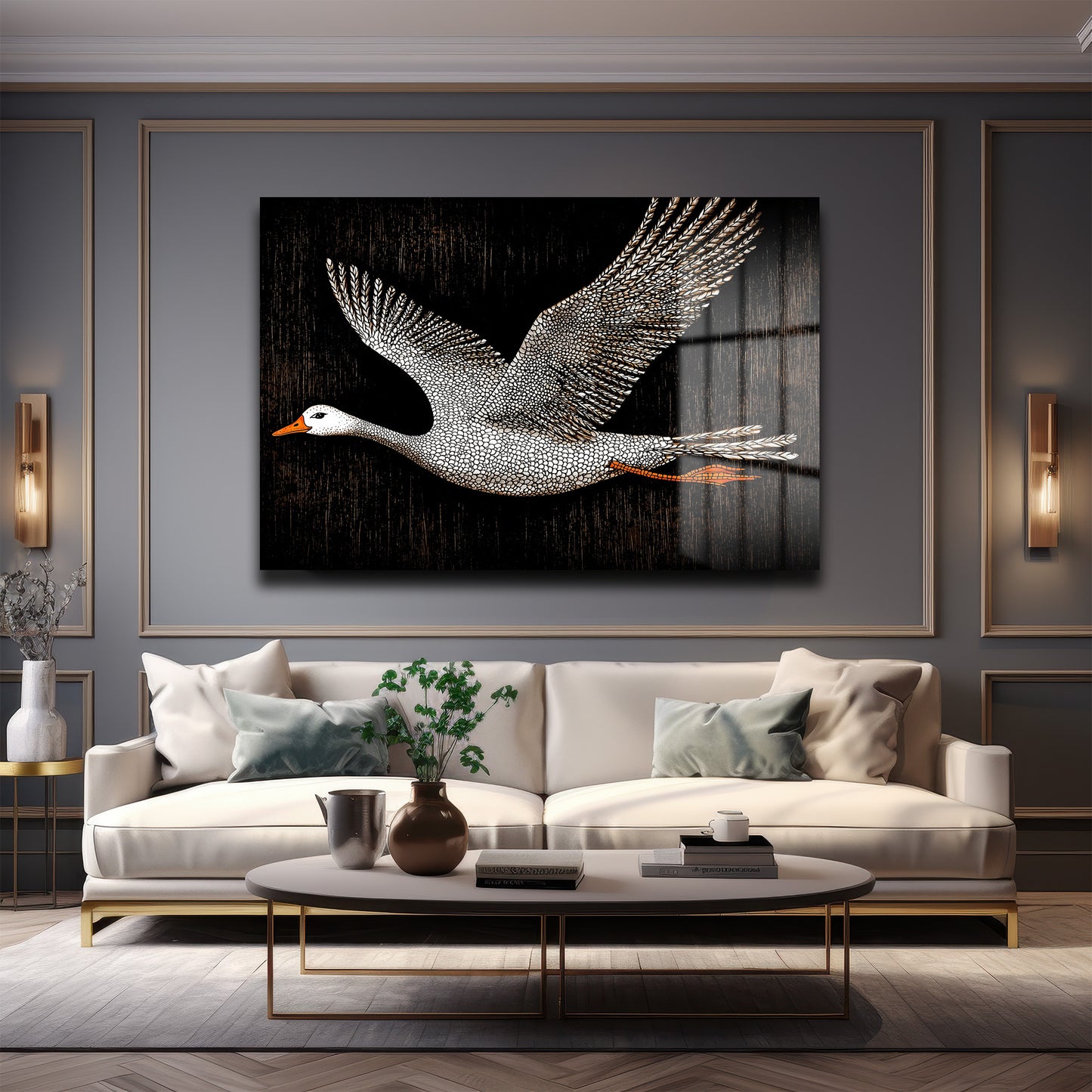 DEKORATİF YATAY CAM TABLO - TT2166