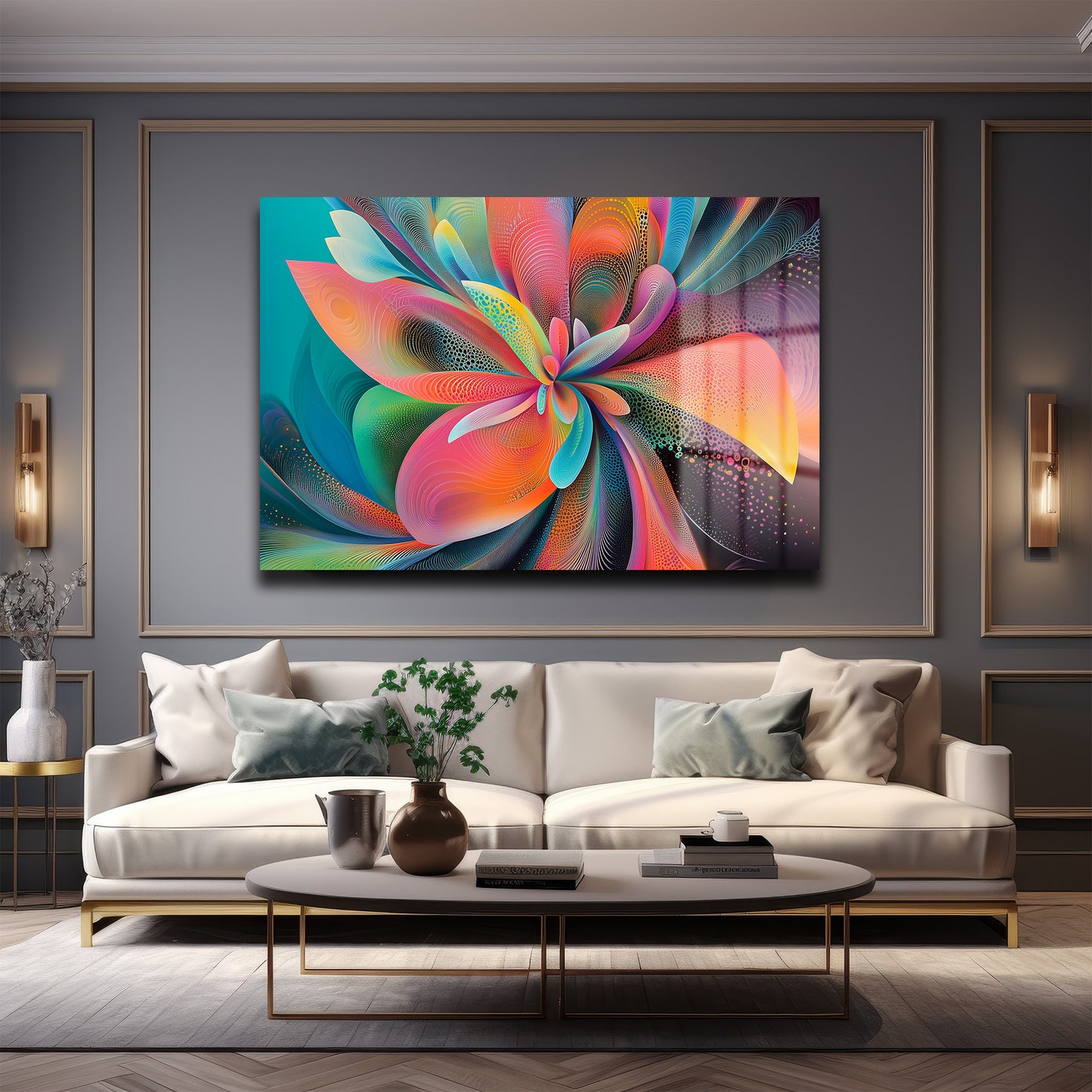 DEKORATİF YATAY CAM TABLO - TT2122