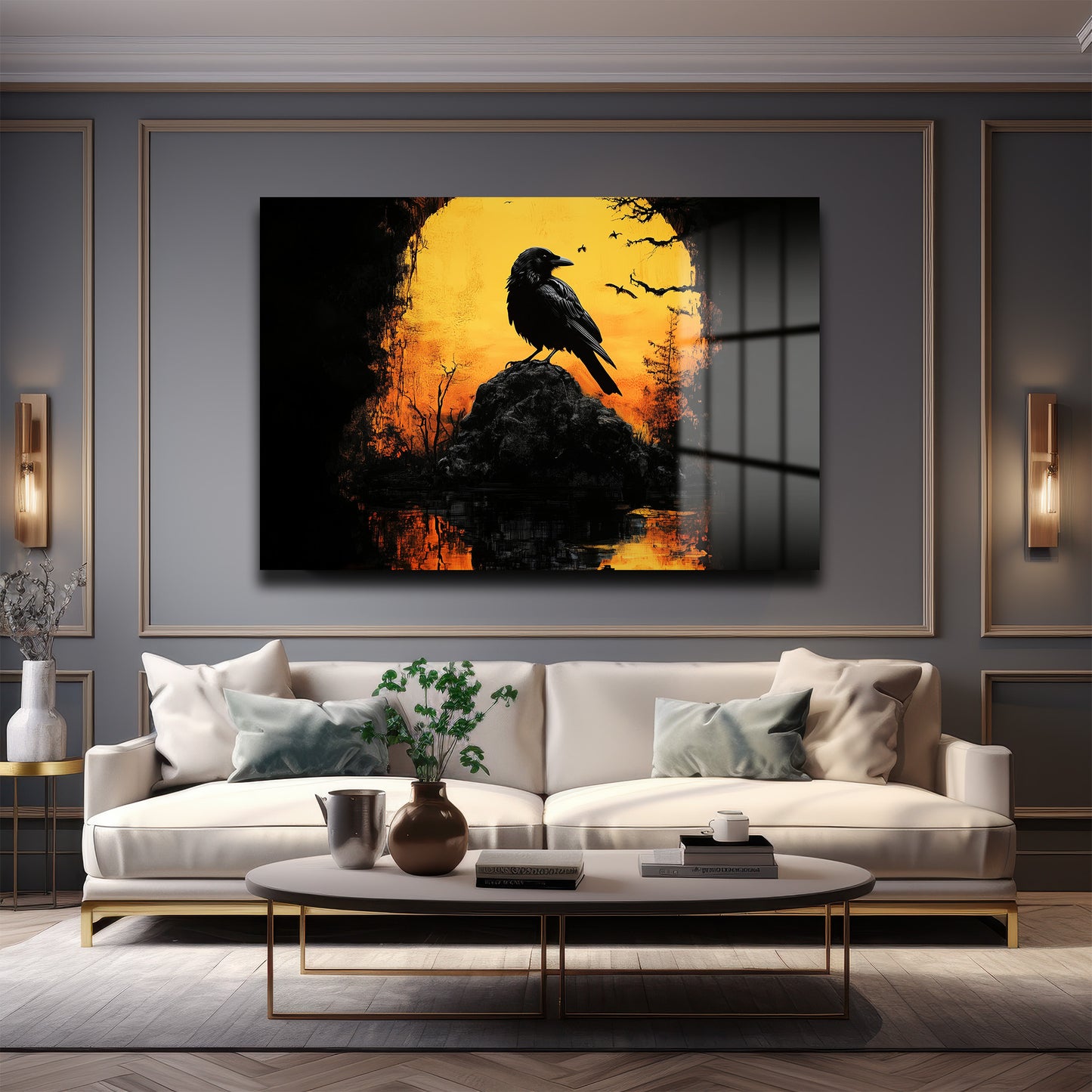 DEKORATİF YATAY CAM TABLO - TT2137