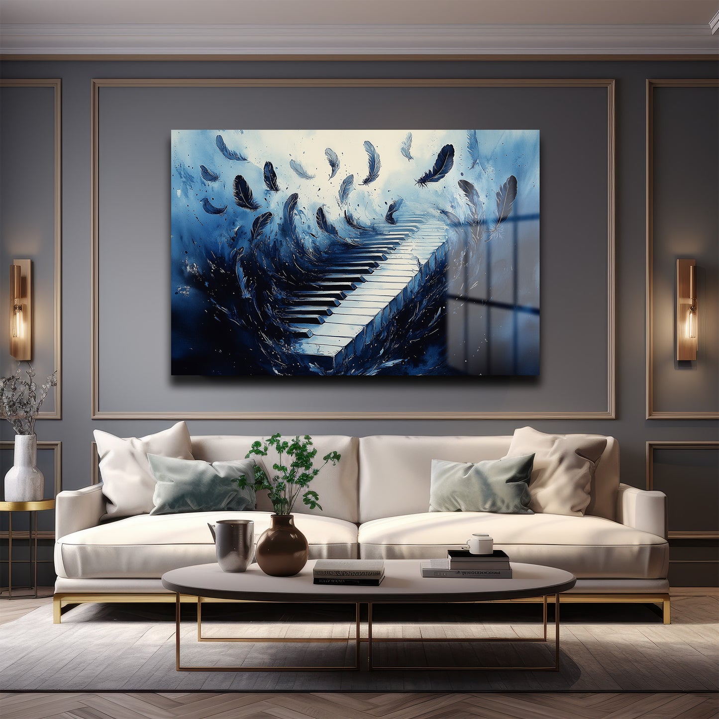 DEKORATİF YATAY CAM TABLO - TT2130