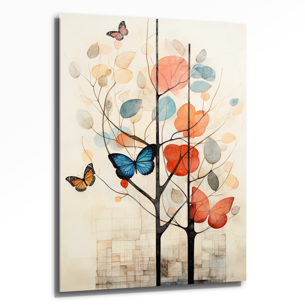 DEKORATİF DİKEY CAM TABLO - TT0009