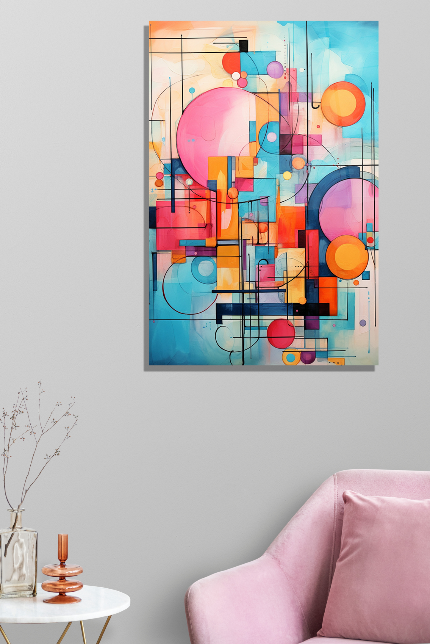 DEKORATİF DİKEY CAM TABLO - TT0011