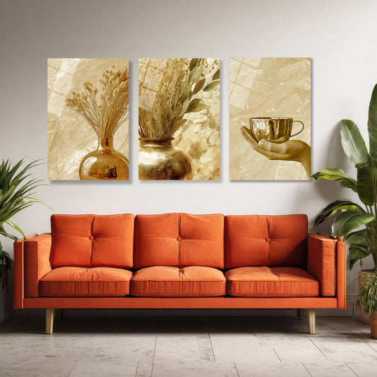 ÜÇLÜ DİKEY CAM TABLO SETİ - TT4127