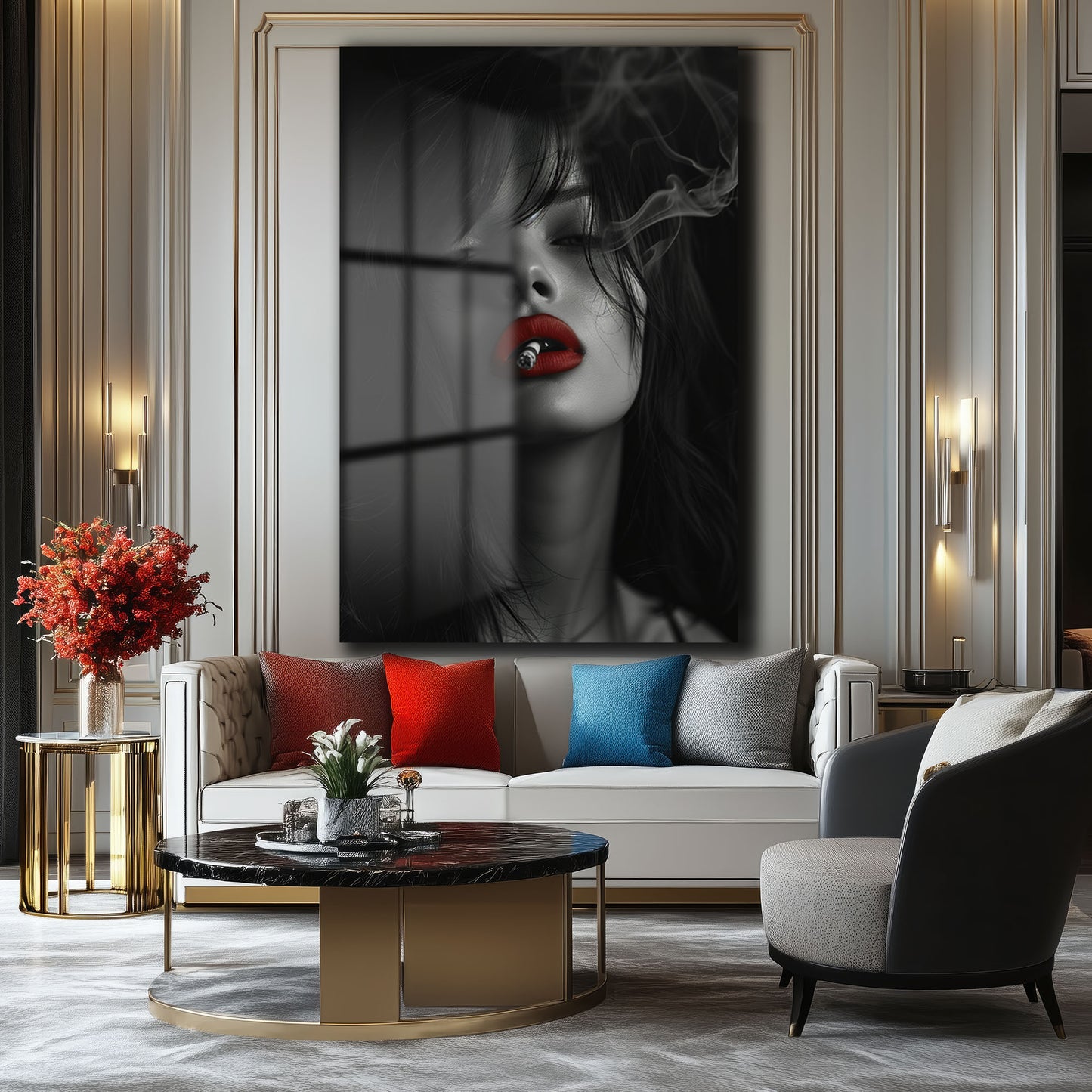 DEKORATİF DİKEY CAM TABLO - TT1540