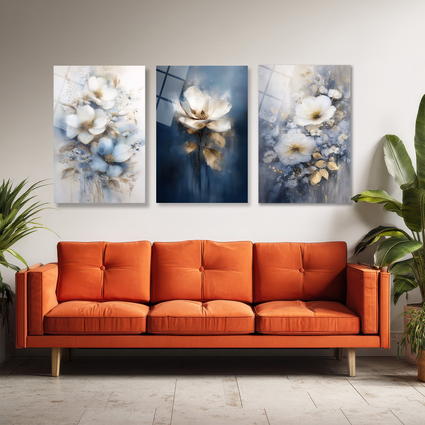 ÜÇLÜ DİKEY CAM TABLO SETİ - TT4152