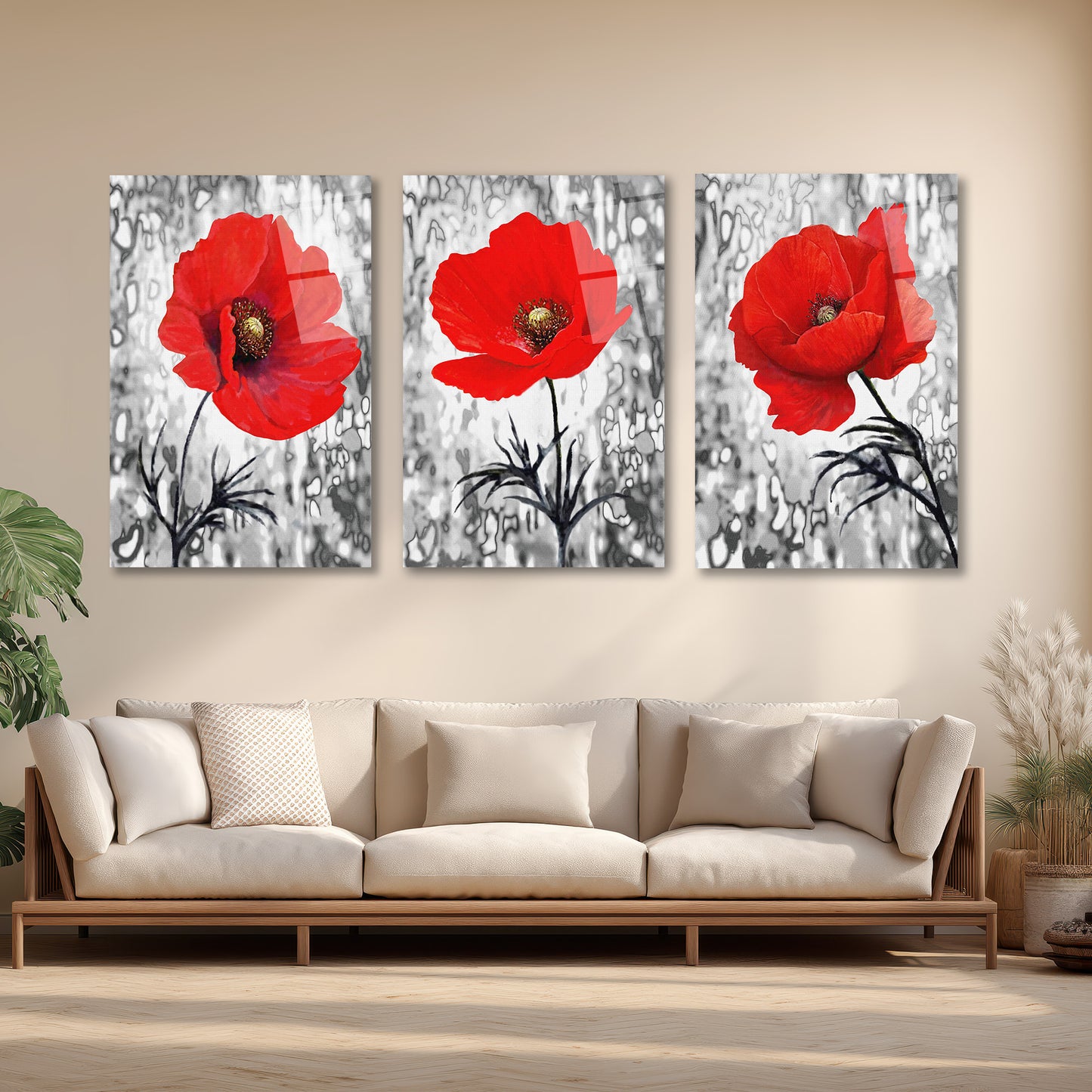 ÜÇLÜ DİKEY CAM TABLO SETİ - TT4079