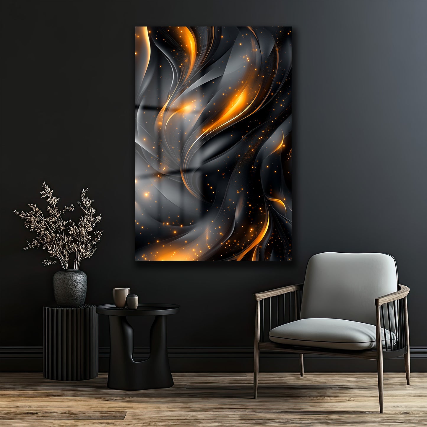 DEKORATİF DİKEY CAM TABLO - TT1735