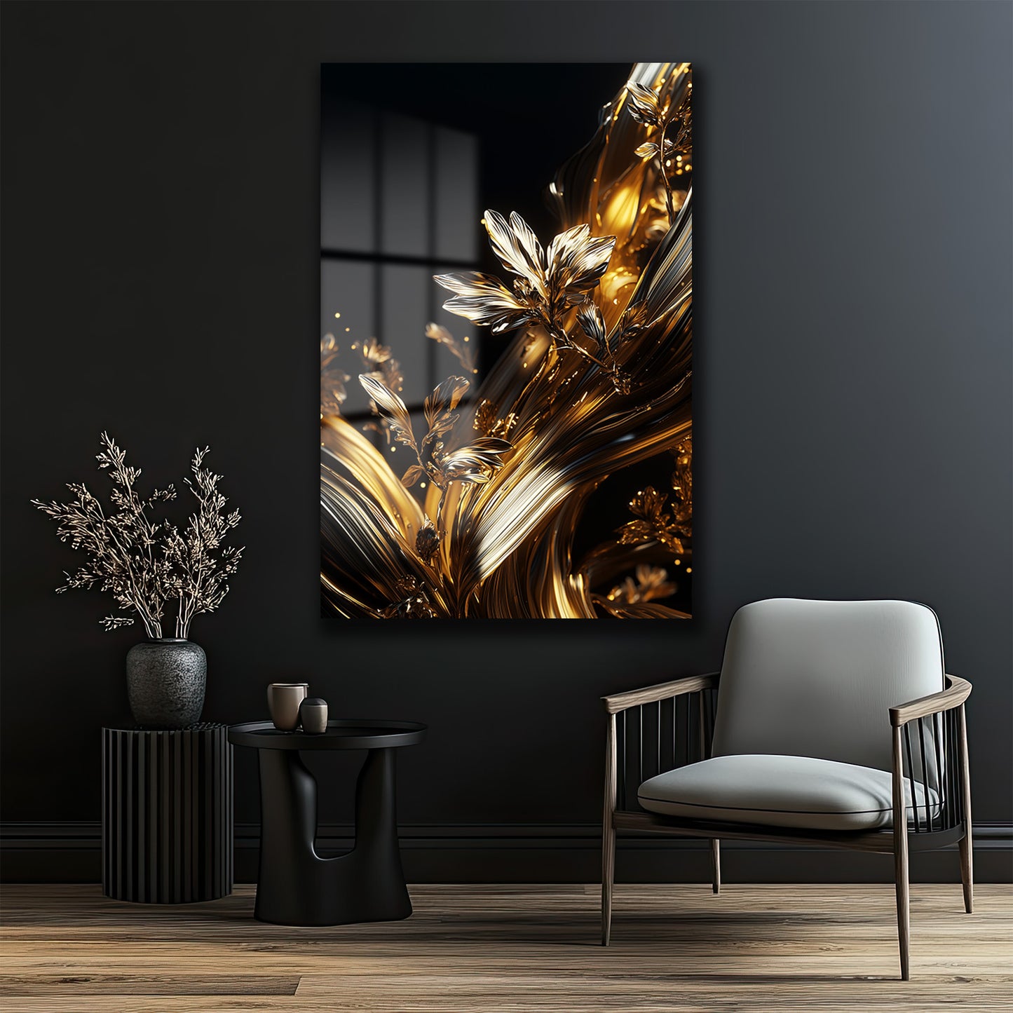 DEKORATİF DİKEY CAM TABLO - TT1719