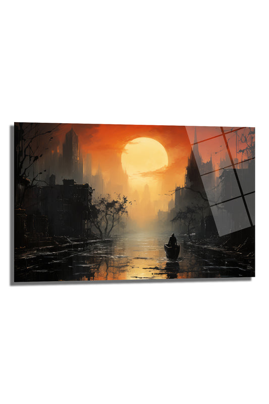 DEKORATİF YATAY CAM TABLO - TT0278