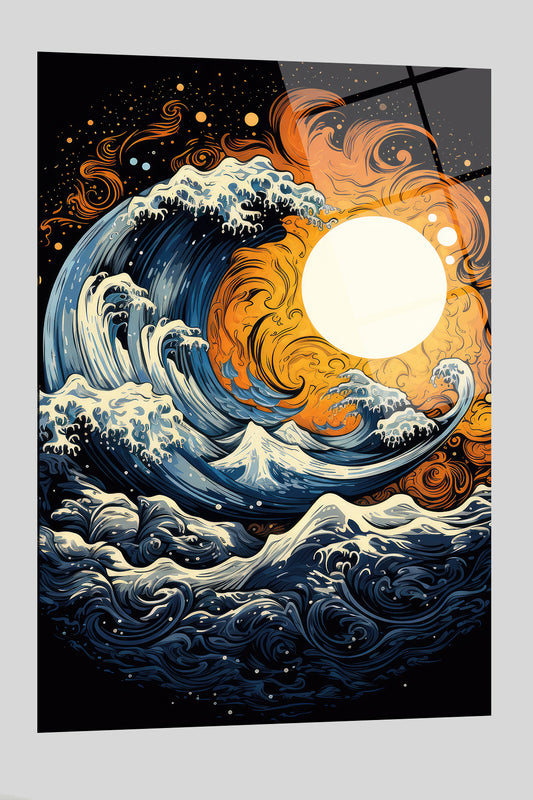 DEKORATİF DİKEY CAM TABLO - TT0152