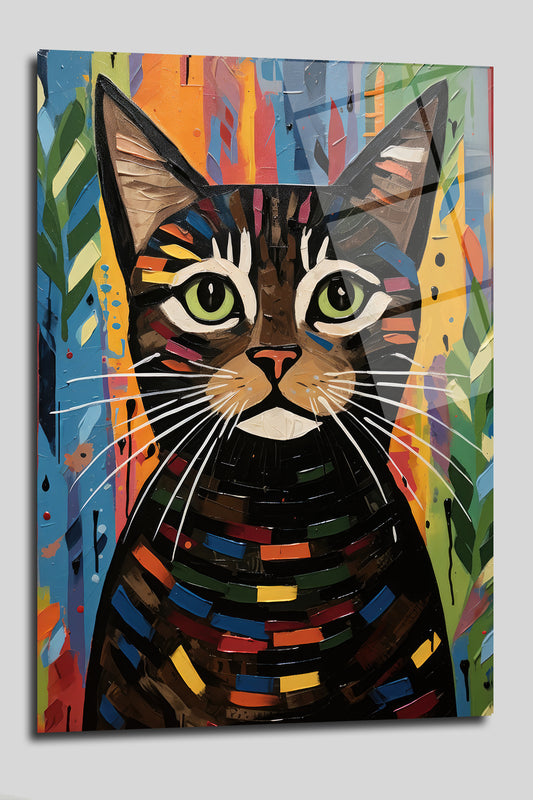 DEKORATİF DİKEY CAM TABLO - TT0127