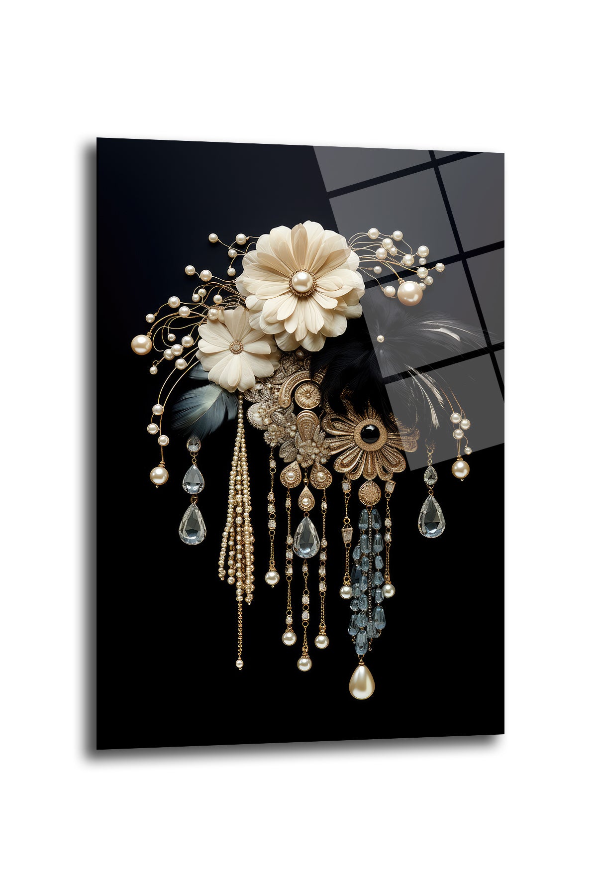 DEKORATİF DİKEY CAM TABLO - TT0497