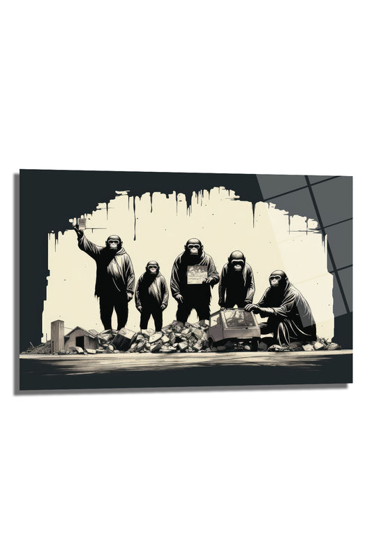 DEKORATİF YATAY CAM TABLO - TT0286