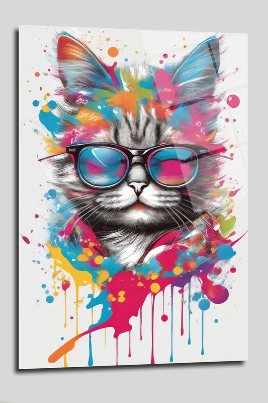 DEKORATİF DİKEY CAM TABLO - TT0130