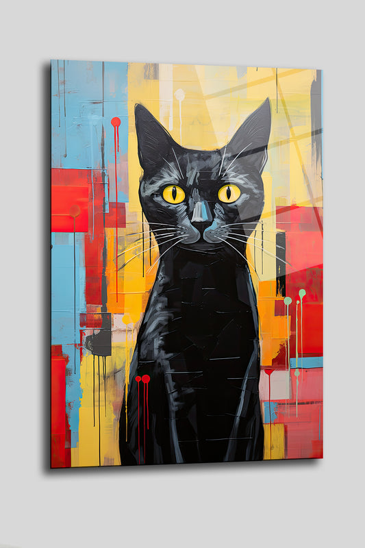 DEKORATİF DİKEY CAM TABLO - TT0186