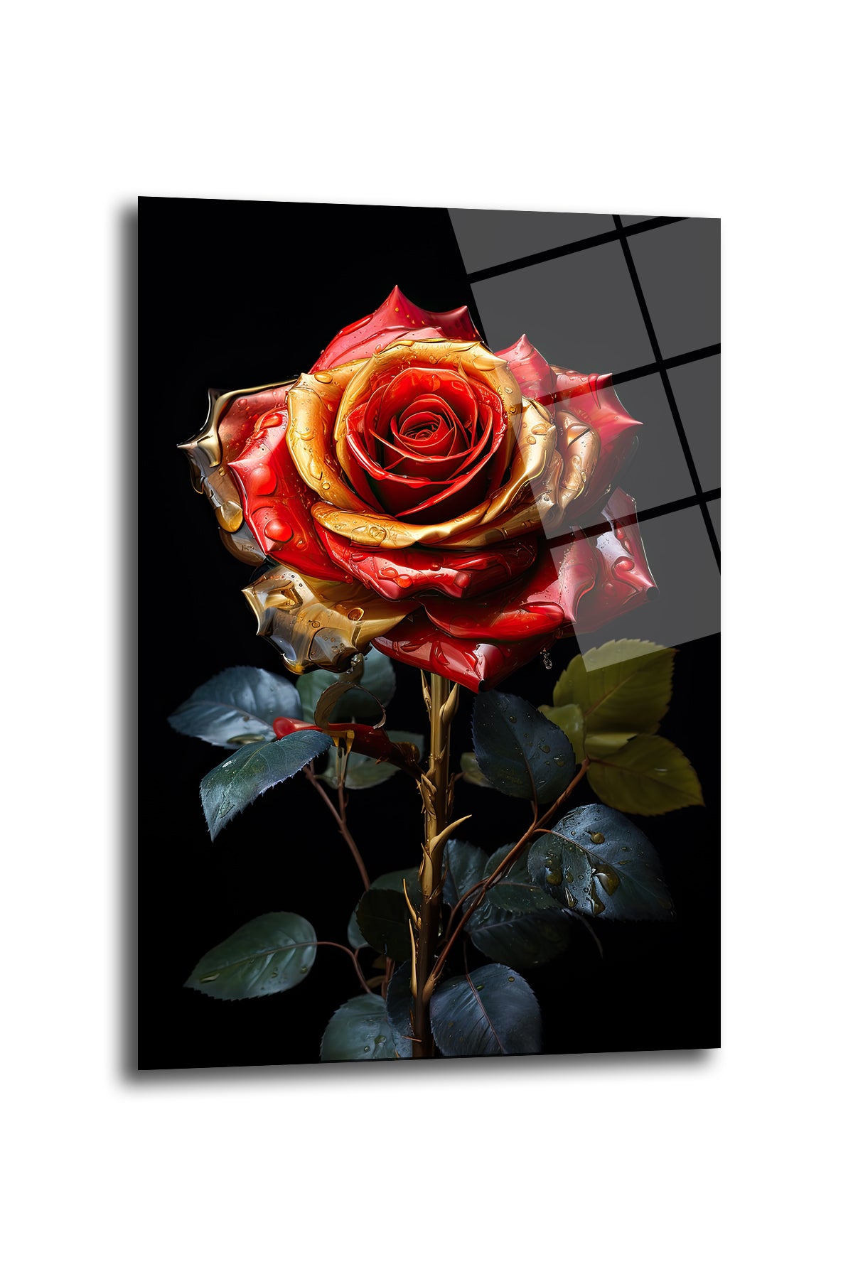 DEKORATİF DİKEY CAM TABLO - TT0242