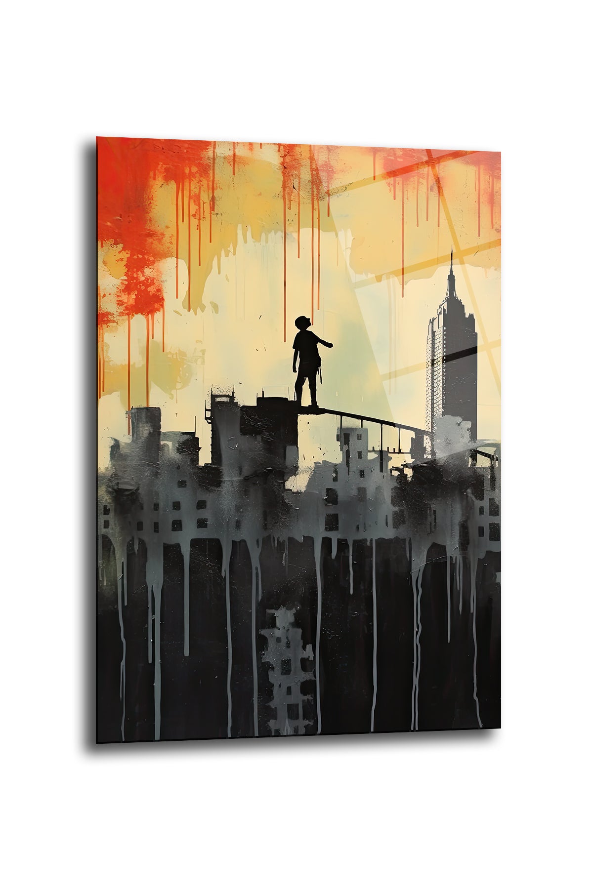 DEKORATİF DİKEY CAM TABLO - TT0288