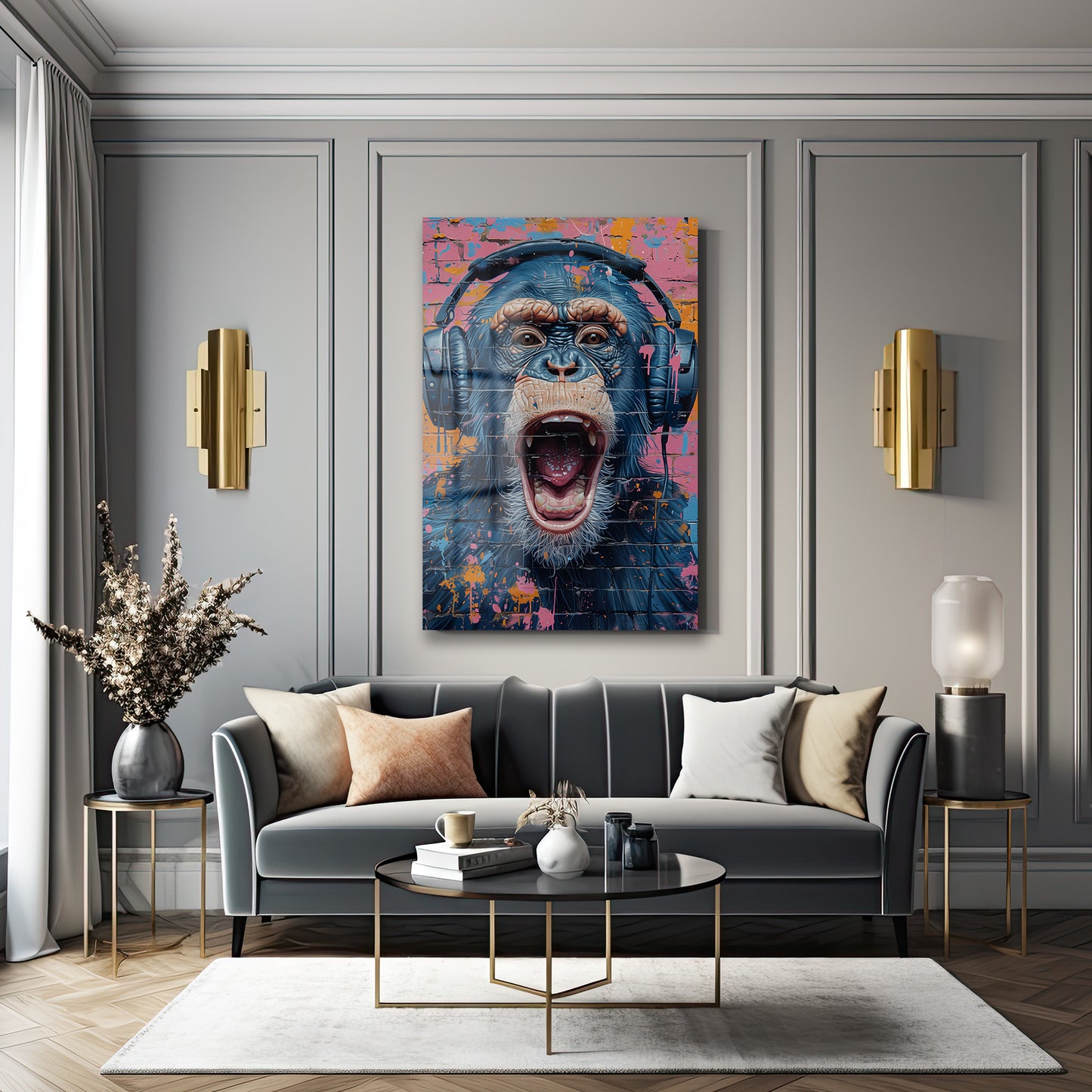 DEKORATİF DİKEY CAM TABLO - TT1668