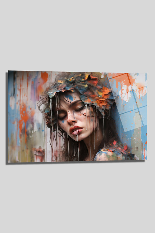 DEKORATİF YATAY CAM TABLO - TT0162