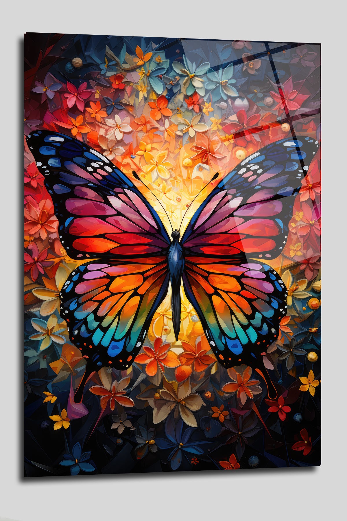 DEKORATİF DİKEY CAM TABLO - TT0135