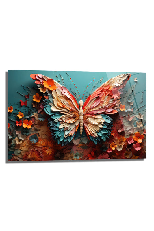 DEKORATİF YATAY CAM TABLO - TT0412