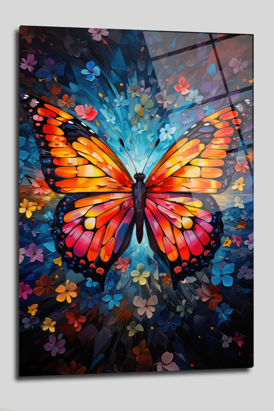 DEKORATİF DİKEY CAM TABLO - TT0134