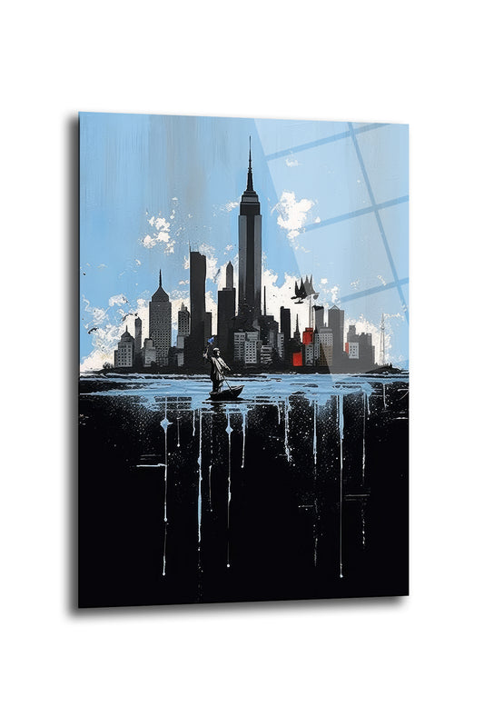 DEKORATİF DİKEY CAM TABLO - TT0287