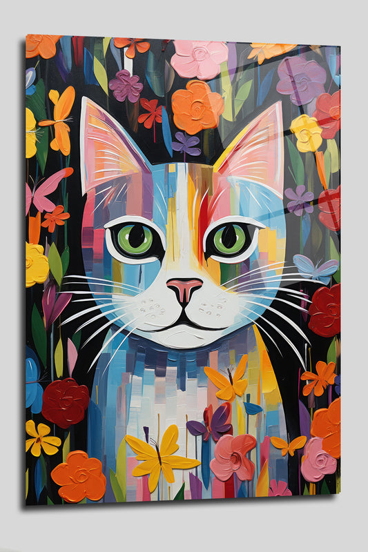 DEKORATİF DİKEY CAM TABLO - TT0124