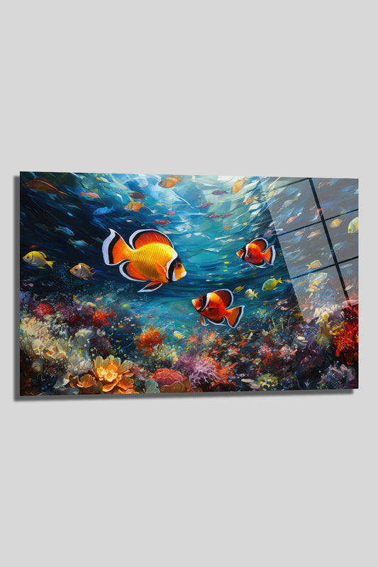 DEKORATİF YATAY CAM TABLO - TT0163