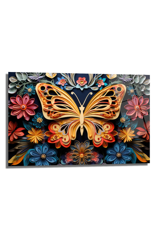 DEKORATİF YATAY CAM TABLO - TT0428