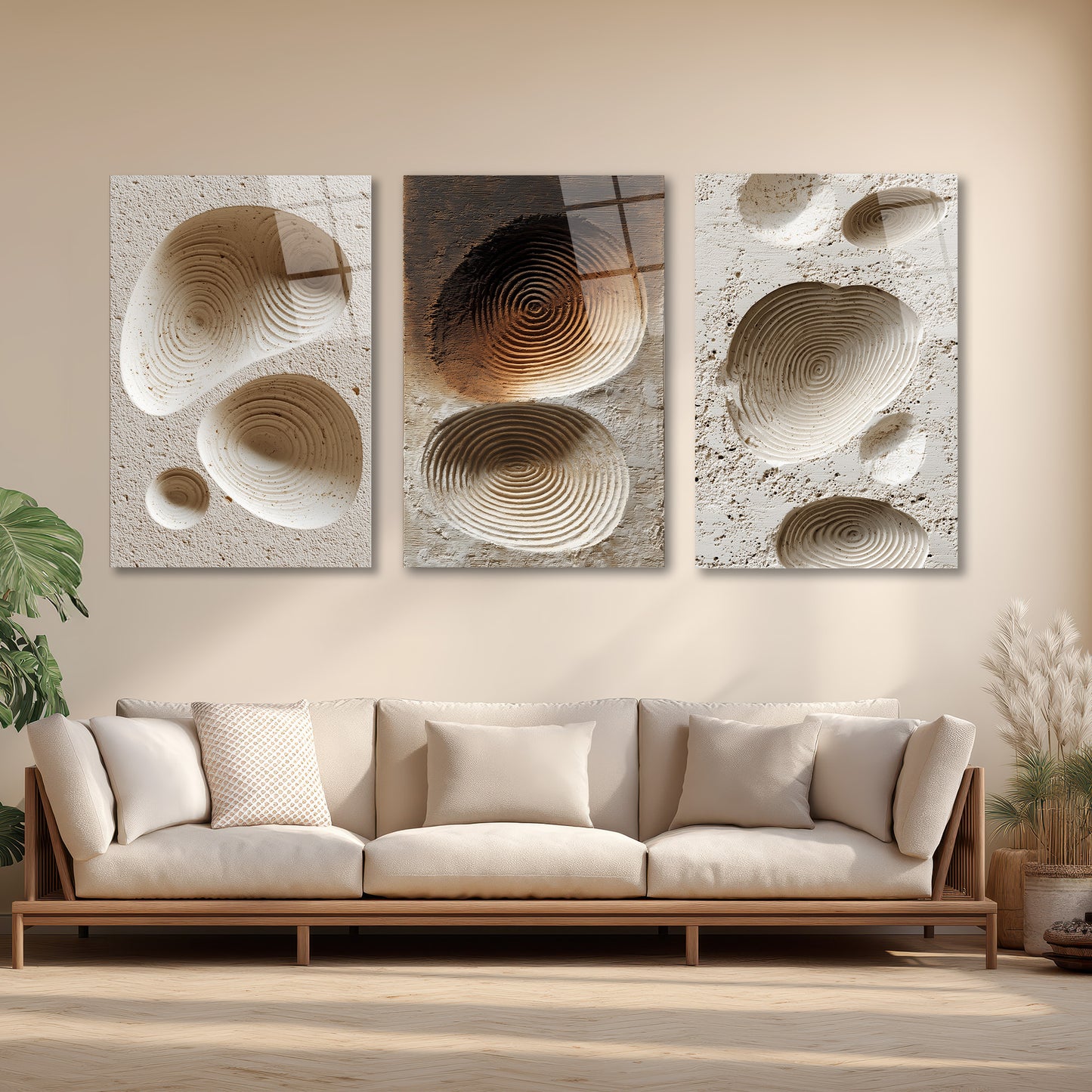 ÜÇLÜ DİKEY CAM TABLO SETİ - TT4089