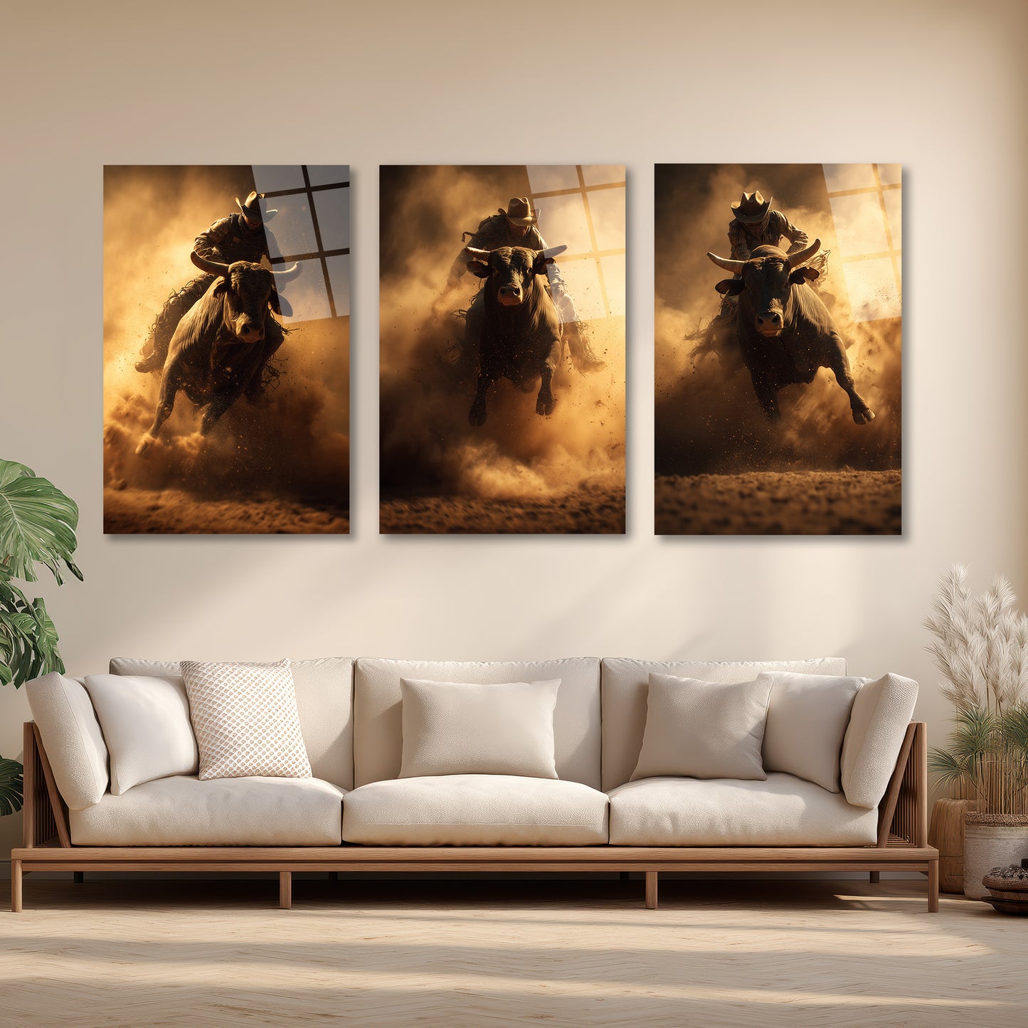 ÜÇLÜ DİKEY CAM TABLO SETİ - TT4119