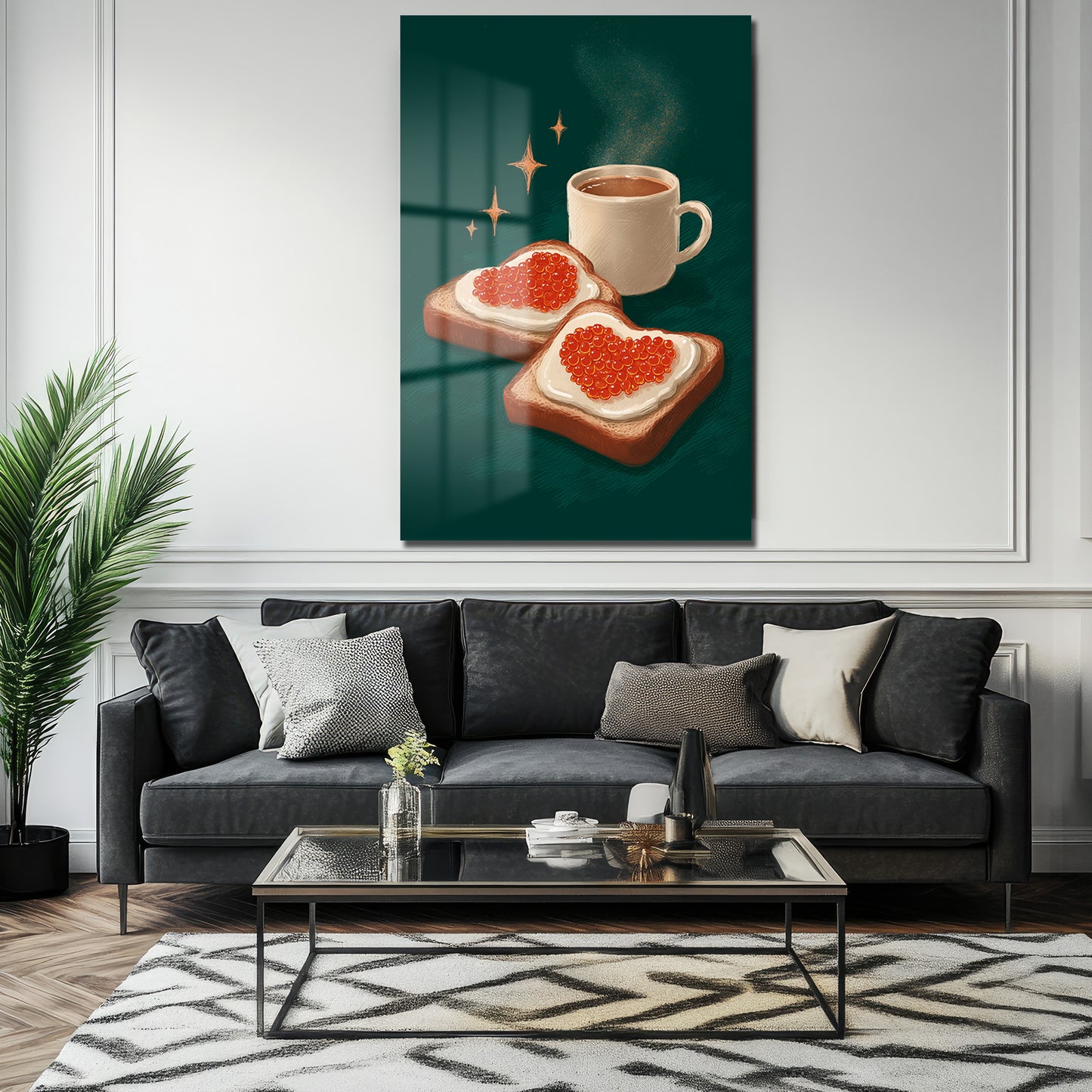 DEKORATİF DİKEY CAM TABLO - TT3325