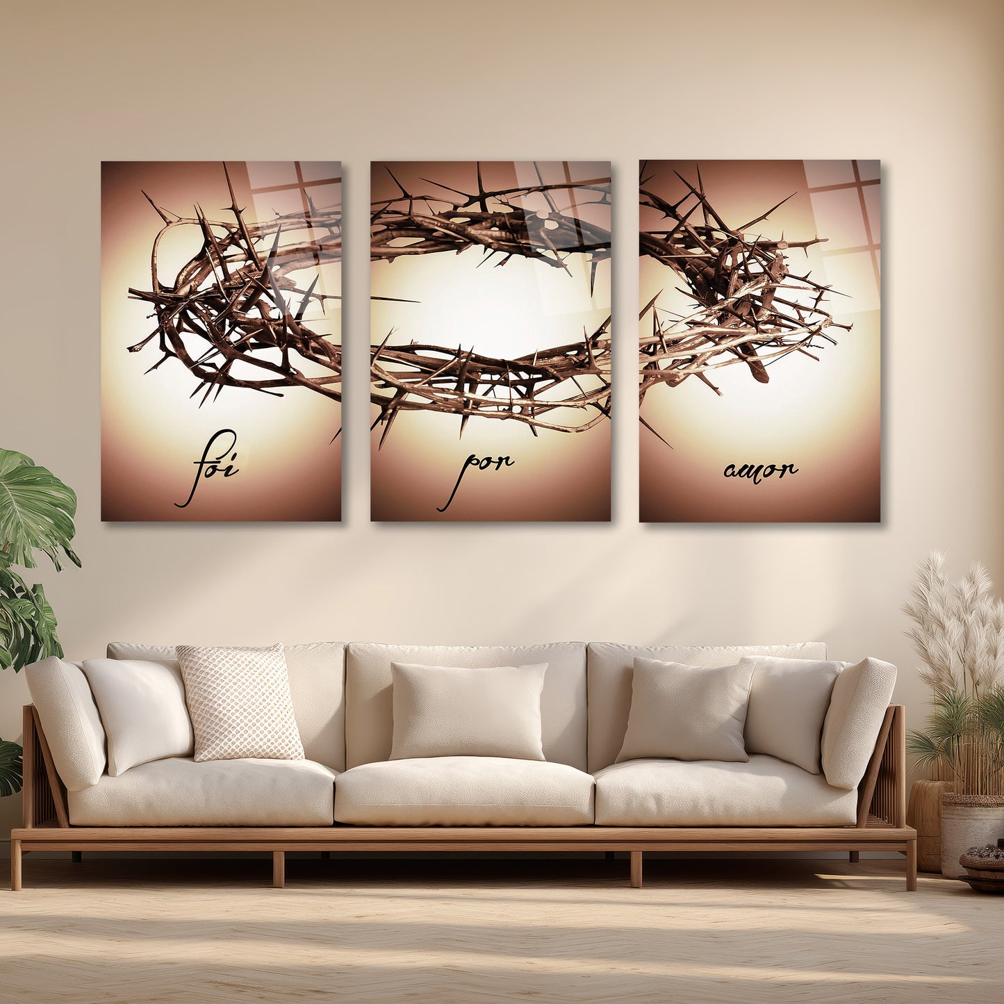 ÜÇLÜ DİKEY CAM TABLO SETİ - TT4075