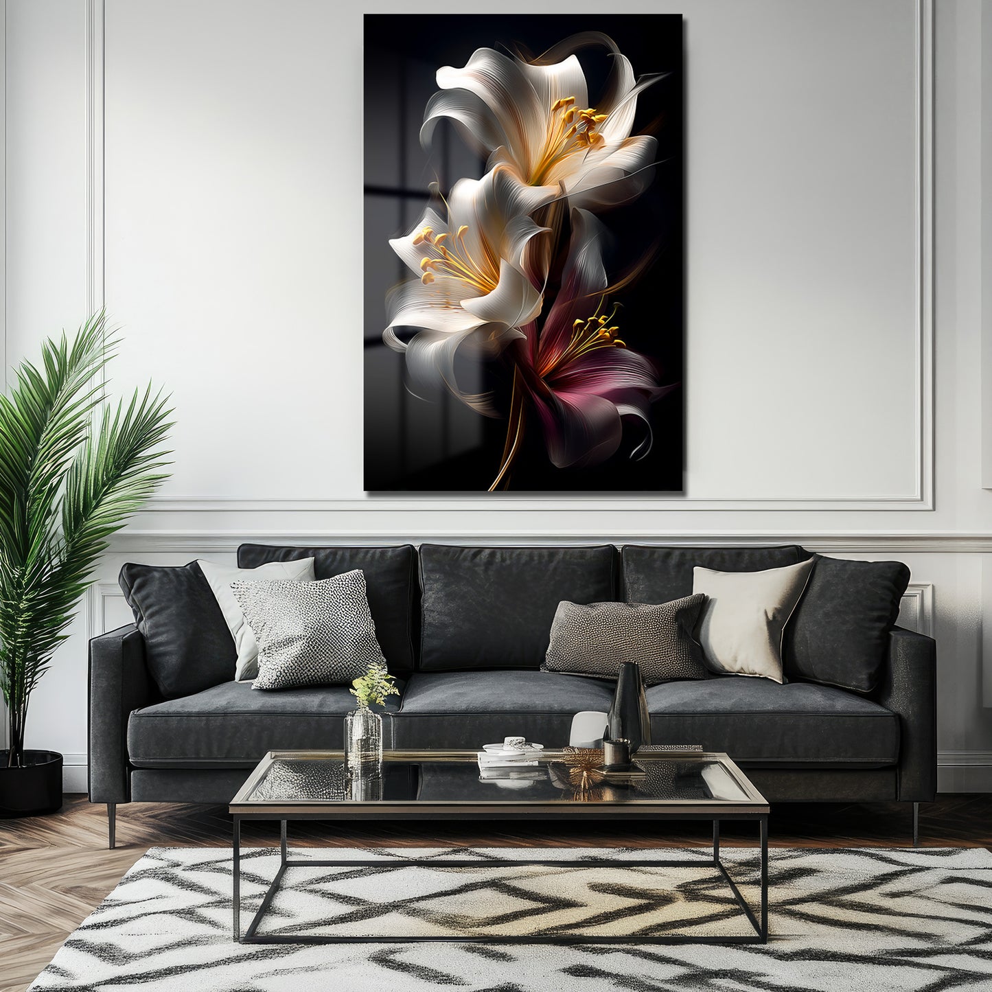 DEKORATİF DİKEY CAM TABLO - TT3335