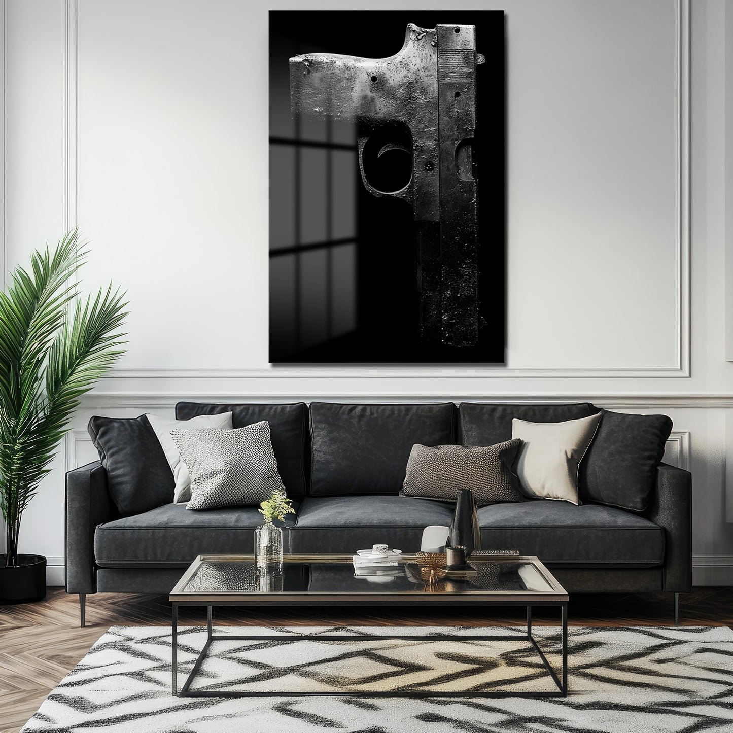 DEKORATİF DİKEY CAM TABLO - TT3342