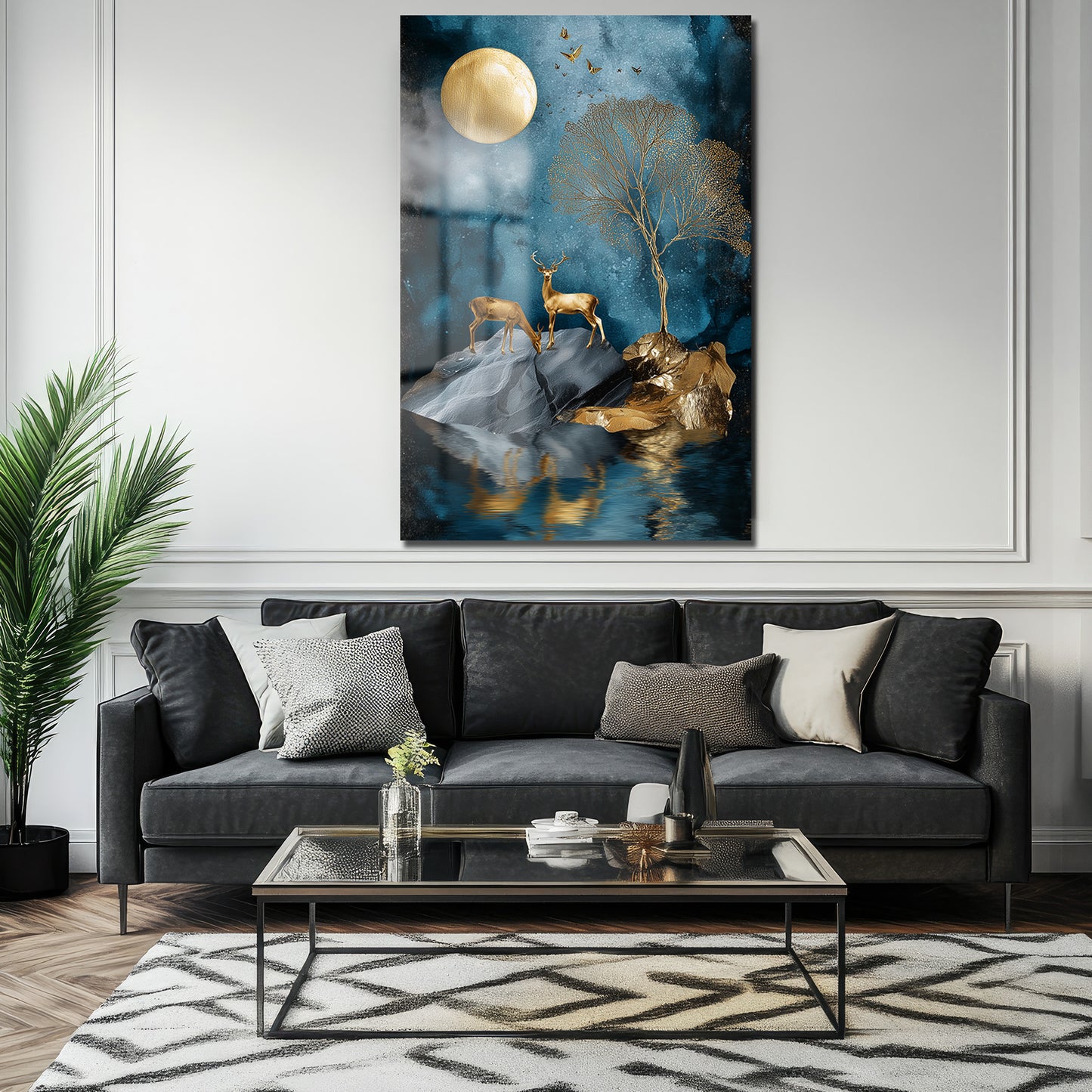 DEKORATİF DİKEY CAM TABLO - TT3427