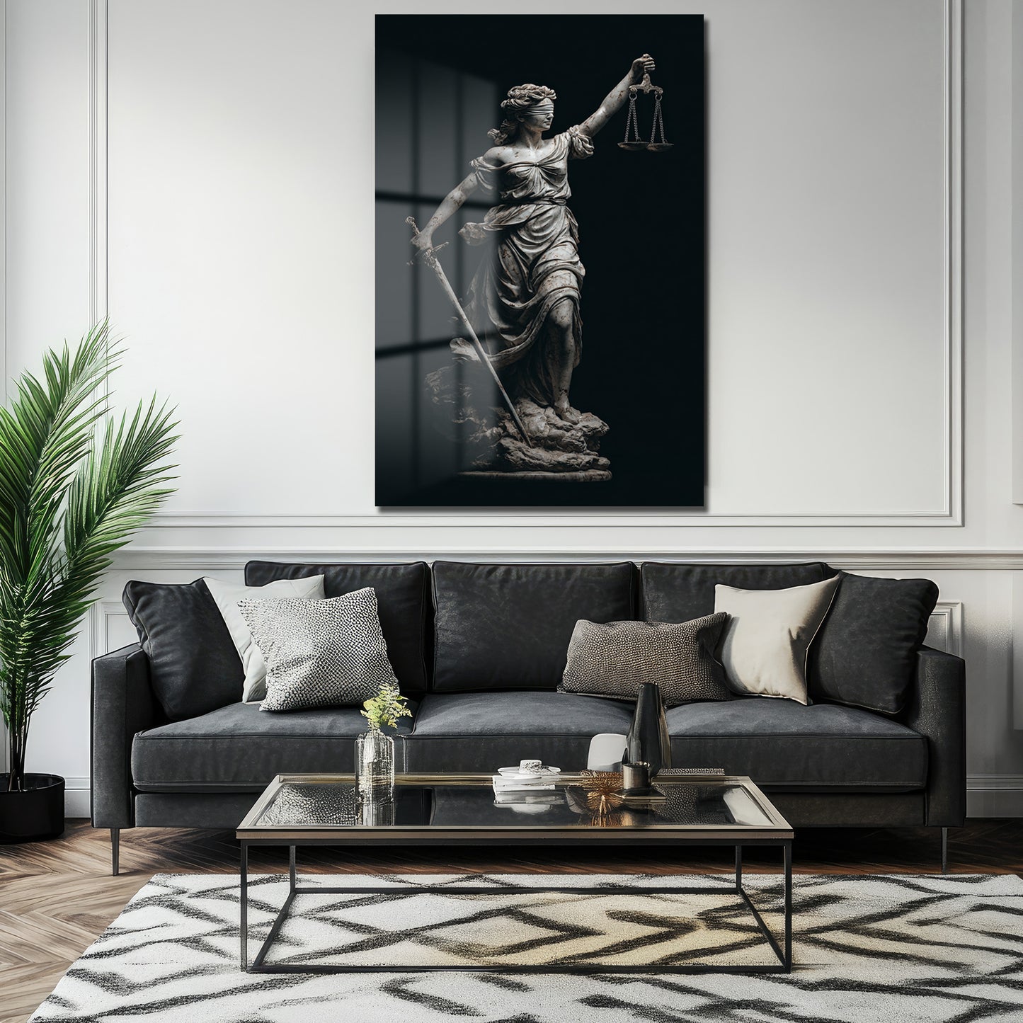 DEKORATİF DİKEY CAM TABLO - TT3432