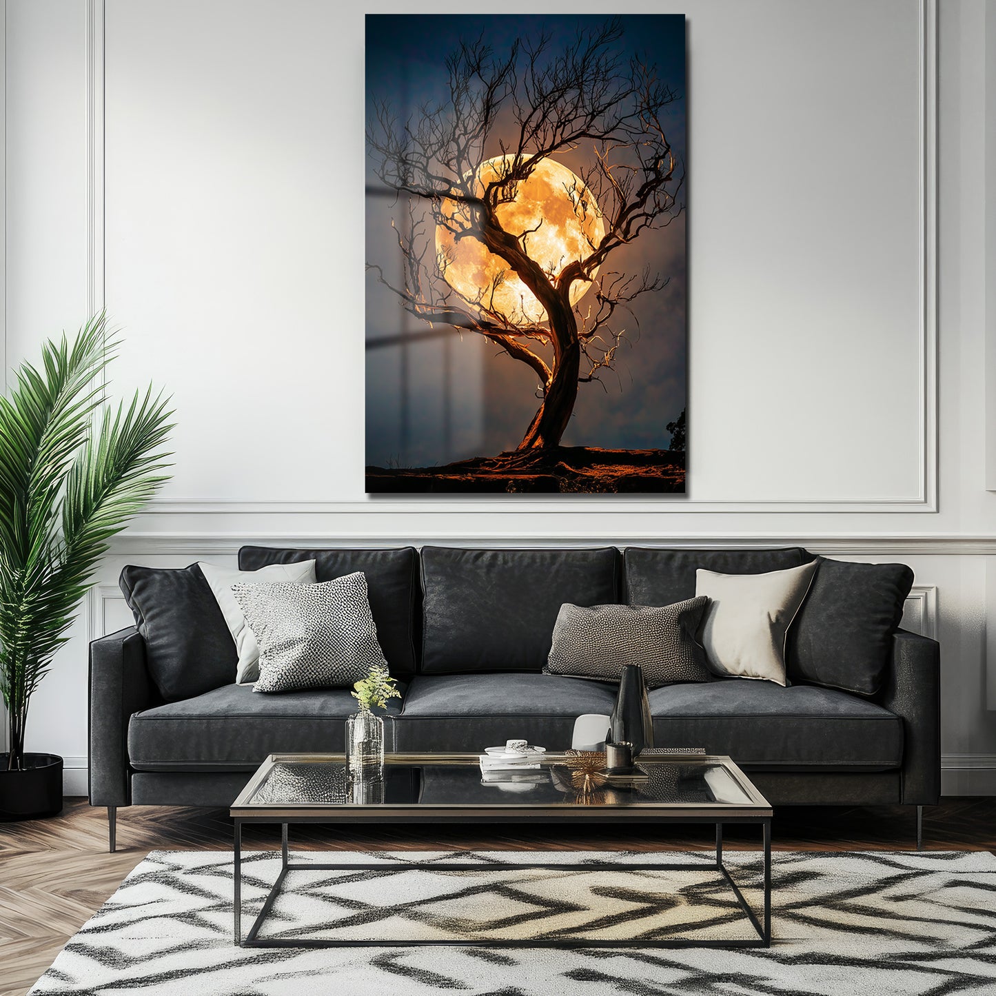 DEKORATİF DİKEY CAM TABLO - TT3365