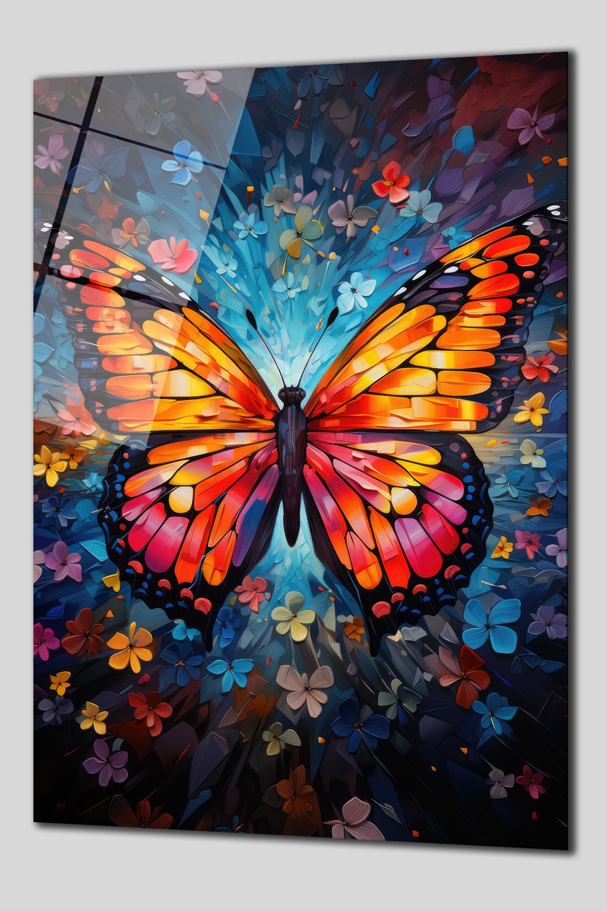 DEKORATİF DİKEY CAM TABLO - TT0134