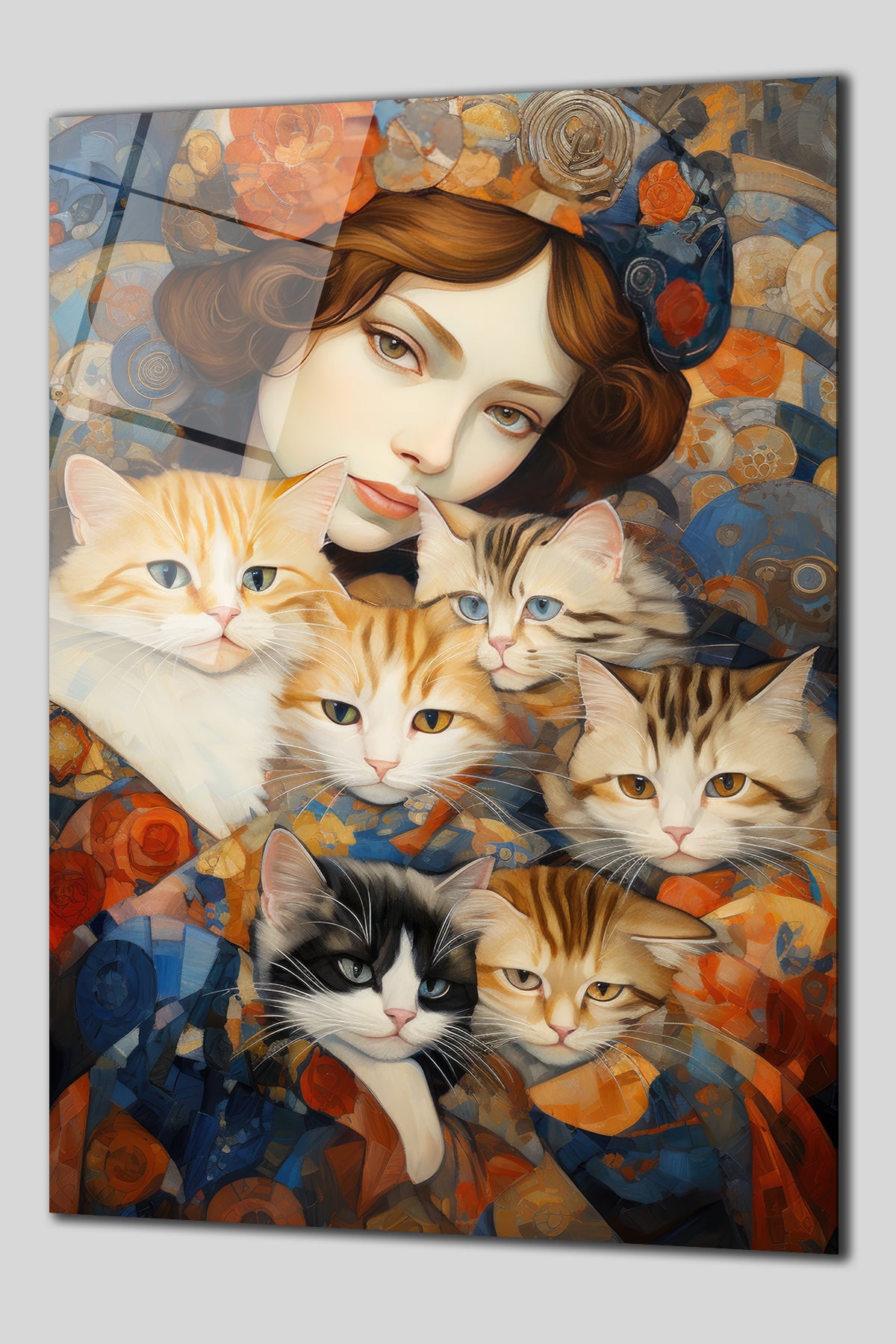 DEKORATİF DİKEY CAM TABLO - TT0155