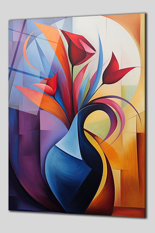 DEKORATİF DİKEY CAM TABLO - TT0158